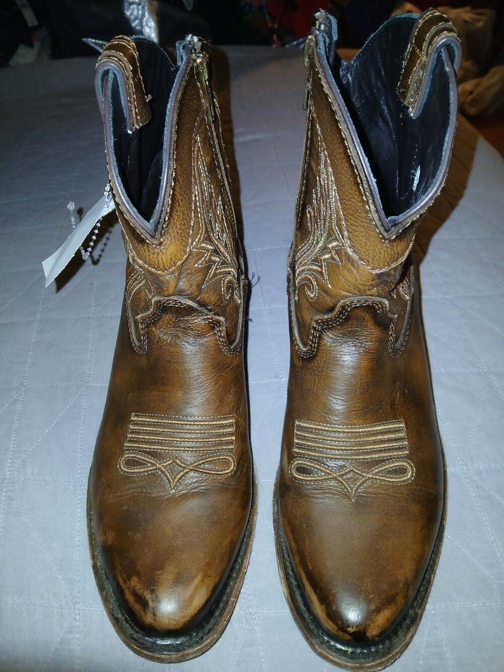 J.B. Dillon Women's Brown Leather Western Cowboy Boots Size 9.5